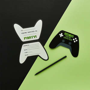 New: Game On! Controller Party Invitations - 10 Pkt
