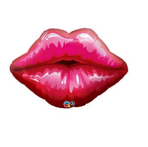 Qualatex Balloons: Red Kissy Lips Foil Balloon