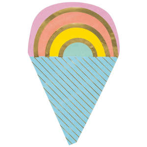 The Very Hungry Caterpillar Party: Ice Creamed Shaped Napkins - 16 Pkt