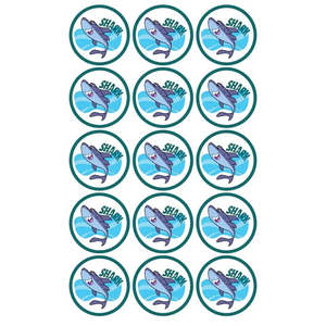 Shark Party: Shark Edible Icing Cupcake Images