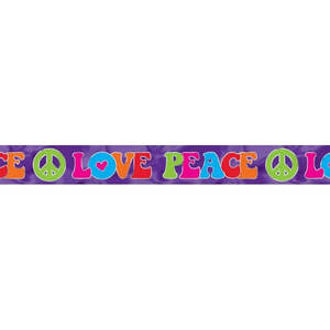 Feeling Groovy Peace & Love Foil Banner