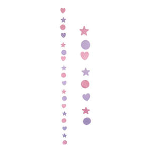 Lol Surprise Dolls Party: Pastel Pink & Lilac Heart, Star & Circle Garland