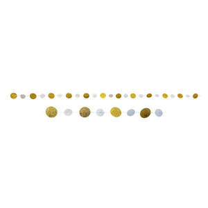 Roaring 20s Great Gatsby Party: Gold & Silver Glitter Dot Garland