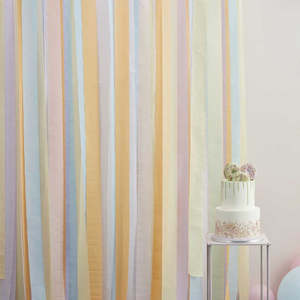 Pastel Party Supplies: Ginger Ray Pastel Streamer Party Backdrop