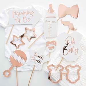 Other Baby Shower Gender Reveal Supplies: Ginger Ray Twinkle Star Photo Props - 10 Pkt