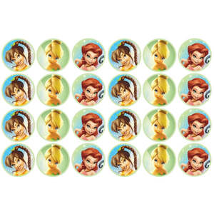Disney Fairies Edible Icing Cupcake Images