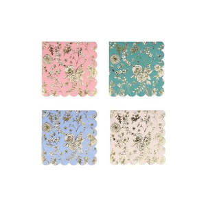 Disney Fairies Tinkerbell Party: Meri Meri English Garden Lace Napkins - Beverage 16 Pkt
