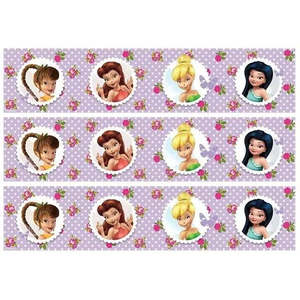 Disney Fairies Cake Strips Edible Icing Image