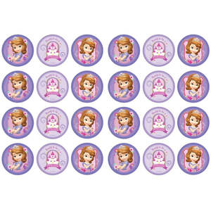 Sofia The First Party: Princess Sofia Edible Icing Cupcake Images