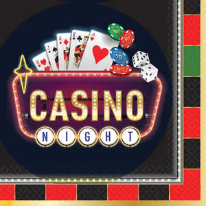 Roll The Dice Casino Napkins - Lunch 16 Pkt