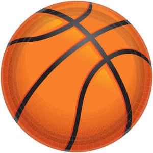 Nothin But Net Basketball Plates - Dinner 18 Pkt