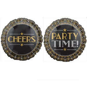 Roaring 20s Great Gatsby Party: Party Time Cheers Foil Balloon