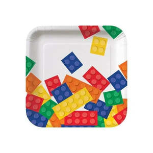 Lego Movie Party: Lego Blocks Plates - Lunch 8 Pkt