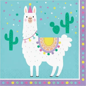 Llama Party: Llama Party Napkins - Lunch 16 Pkt