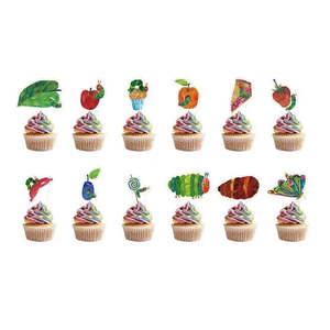 The Very Hungry Caterpillar Cupcake Toppers - 12 Pkt