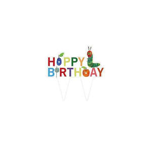 The Very Hungry Caterpillar Party: The Very Hungry Caterpillar Happy Birthday Cake Topper