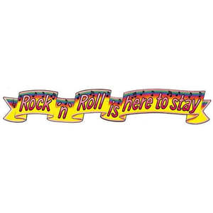 50s Party: 50's Rock & Roll Banner - CLEARANCE