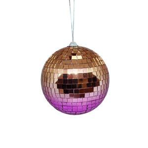80s Party: Rose Gold & Purple Ombre Mirror Disco Ball