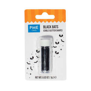 PME Black Bats Edible Glitter Shapes