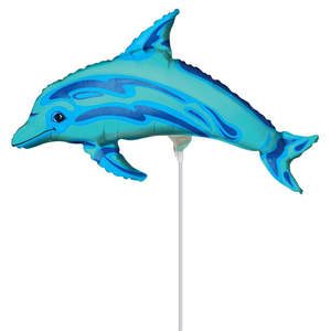 Little Mermaid Party: Ocean Dolphin Mini Shaped Foil Balloon - Add to Balloon Garland