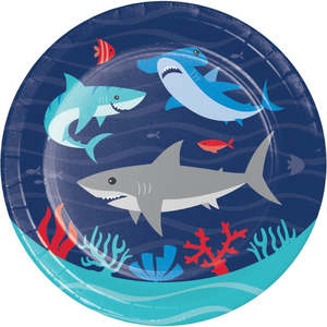 Shark Party: Shark Party Plates - Lunch 8 Pkt