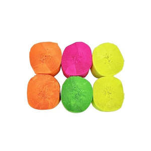 80s Party: Neon Crepe Streamer Pack