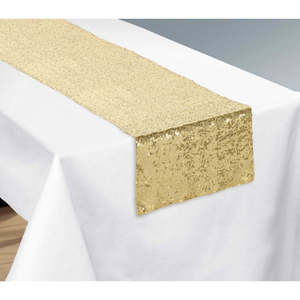 Gold: Gold Sequin Table Runner