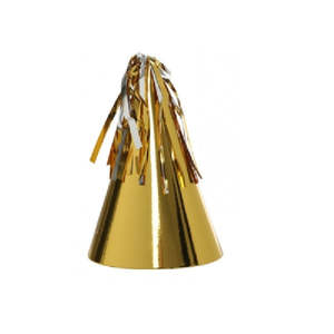 Gold: Five Star Metallic Gold Party Hats - 10 Pkt