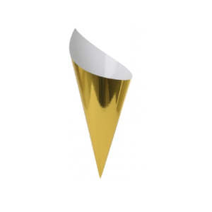 Gold: Five Star Metallic Gold Snack Cones