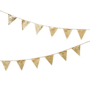 Gold: Luxe Gold Glitter Bunting