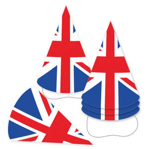 Hats Horns Masks: Union Jack Party Hats - 6 Pkt