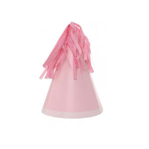 Hats Horns Masks: Five Star Classic Pink Party Hats - 10 Pkt