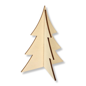 Christmas: Christmas Tree Wooden Ornaments - Pack of 5