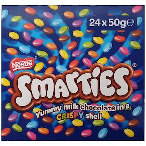 Chocolate: Nestle Smarties 50G 24 Pack