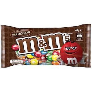 Chocolate: M & Ms Milk Chocolate 49G 12 Pack