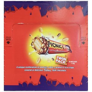 Chocolate Bars: Cadbury Picnic Twin Pack 67G 25 Pack