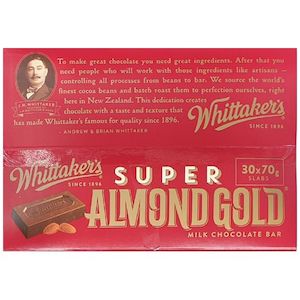 Whittaker's Almond Gold Super Slab 70G 30 Pack