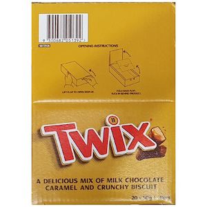 Chocolate Bars: Twix Twin Pack 50G 20 Pack