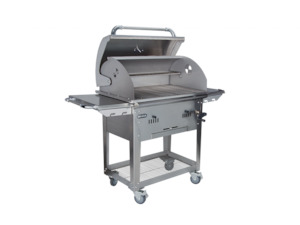 Grills: Bison Premium Charcoal Drop In Grill and Cart