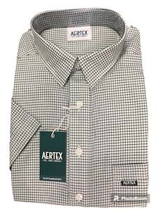 Shirts: Aertex Green/Check 8899