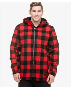 Swanndri Hudson Hoody Red/Black Check