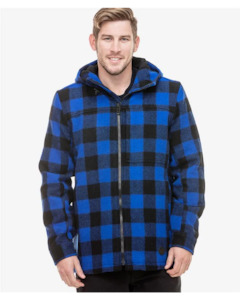 Swanndri: Swanndri Hudson Hoody Blue/Black Check