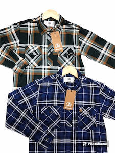 Swanndri: Swanndri Shirts Kids Half Placket Front