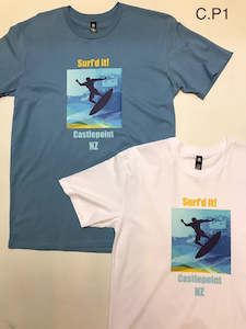 Tee Shirts: Coastal Men’s Surf’d It Castlepoint NZ Tee Shirt
