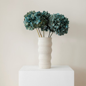 Preserved Hydrangeas: MEDIUM Sea Blue Juliana - Preserved Hydrangea STEM