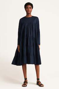 Dress: MERLETTE Essaouira Dress - Navy SzL
