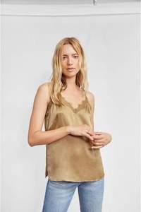 Anine Bing: ANINE BING Silk Camisole - Toast SzM