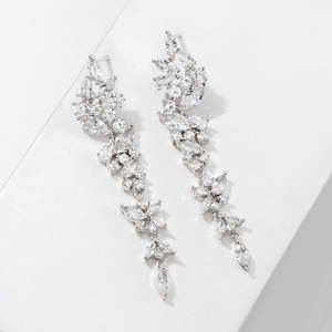 Accessories: BEAUTIFUL EARTH CZ Petal Drop Earrings