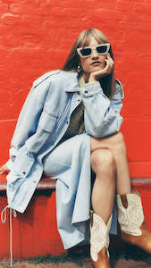 Jackets Coats: ISABEL MARANT Elize Denim Jacket - Light Blue SZ34 NZ6