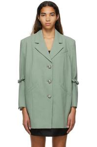 Jackets Coats: GANNI Organic Cotton Blazer - Green Bay SzS/M